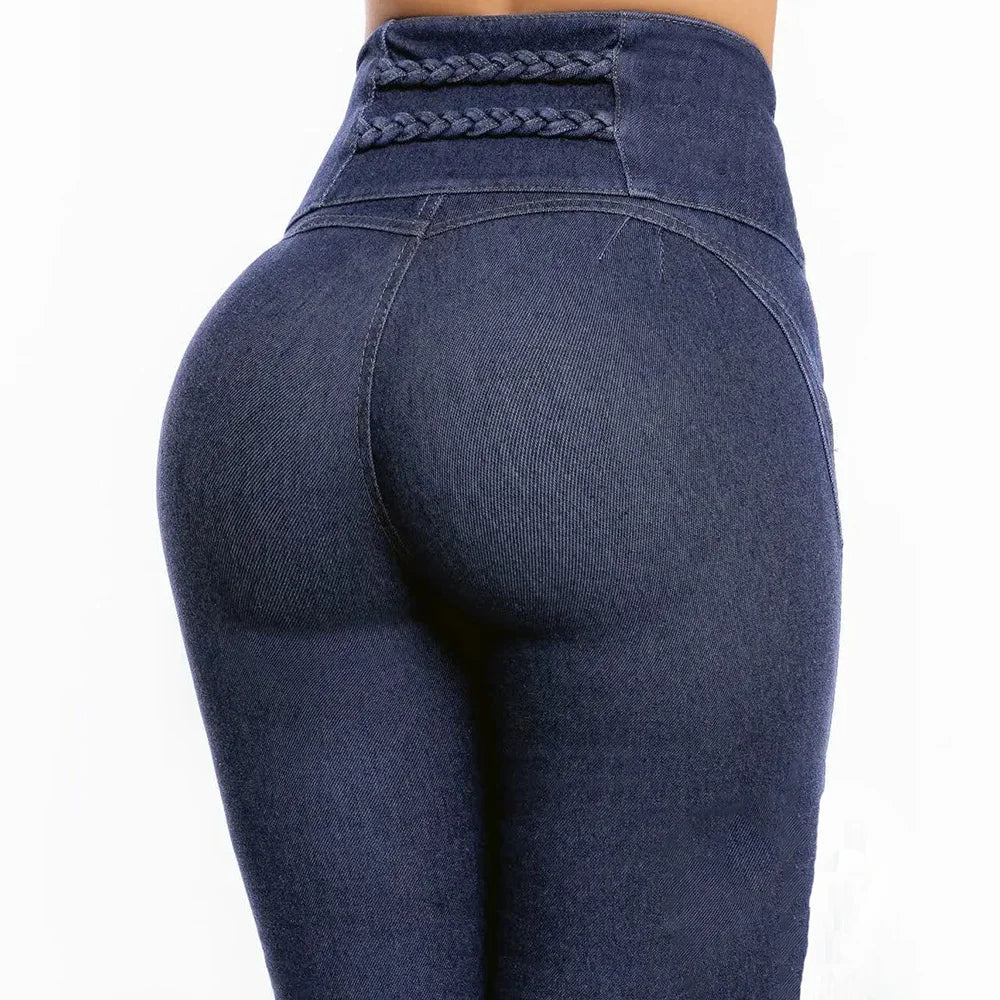 Sexy Skinny Jeans Women High Waist Peach Hip Elastic Denim Pants Women's Beautiful Design 2024