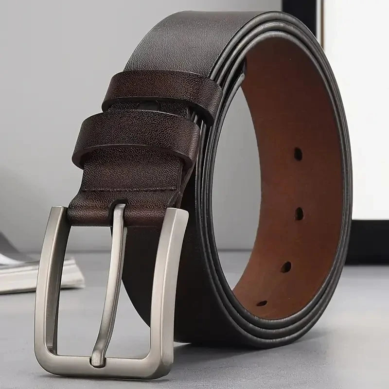 Belts Genuine Leather Men's Designer Pin-Buckle Belt — Luxury-inspired Luxury — view 2 of belts
