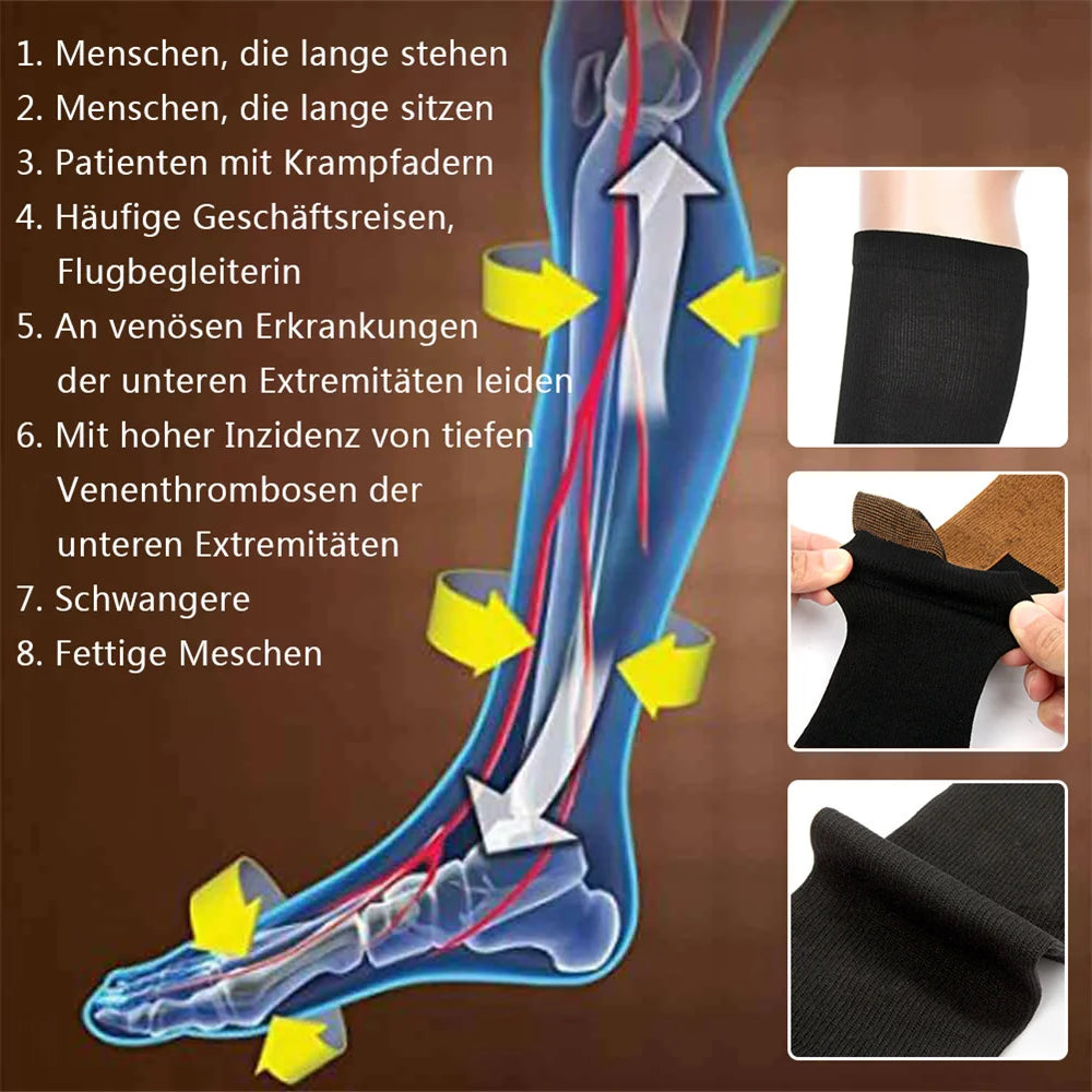 6-Pair Copper Compression Socks Bundle — 20–30 mmHg Graduated Pair Set — view 5 of braces & support