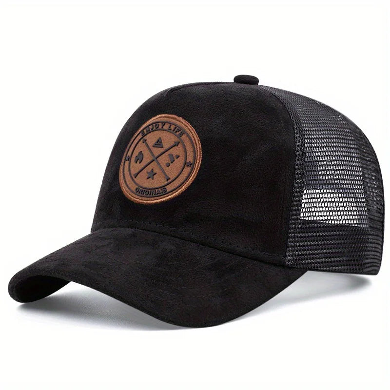 Summer Mesh Baseball Cap ENJOY LIFE — Breathable Snapback Trucker Hip-Hop Patch Hat Unisex — view 11 of hats & caps
