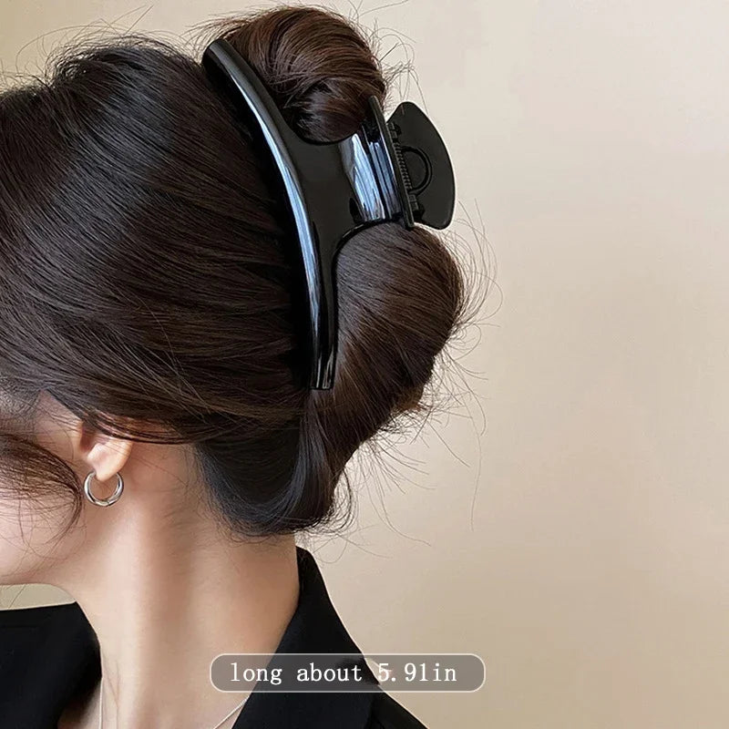 Large Hair Claw Clip — Elegant Solid Strong-Hold Jaw Clip for Women — view 11 of hair accessories