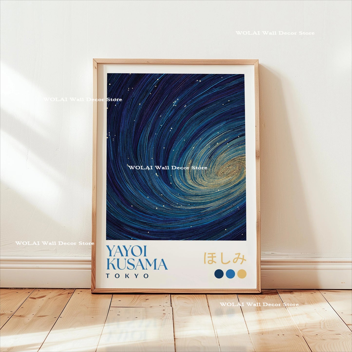 Yayoi Kusama Koi &amp; Jellyfish Canvas Poster &mdash; Japanese Hokusai Giant Wave Wall Art