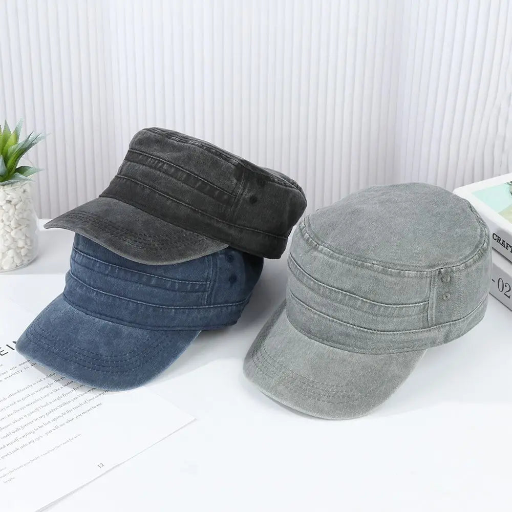 Camouflage Army Military Cadet Cap — Tactical Combat Fishing Outdoor Men's Camo Hat — view 3 of hats & caps