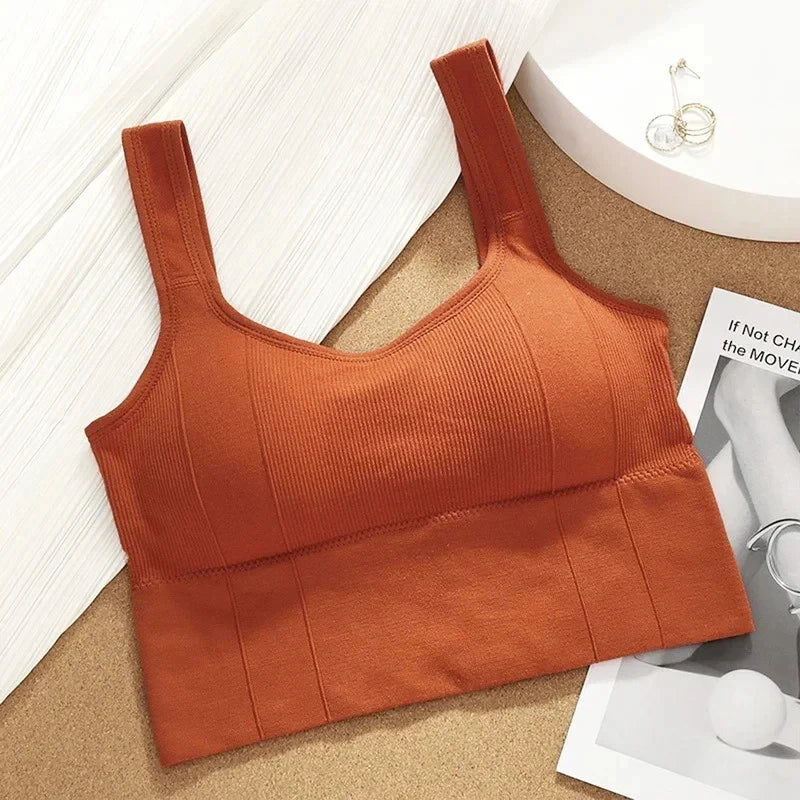 Breathable Seamless Sports Bra — Anti-Sweat Shockproof Yoga Workout Crop Top — view 9 of sports bras