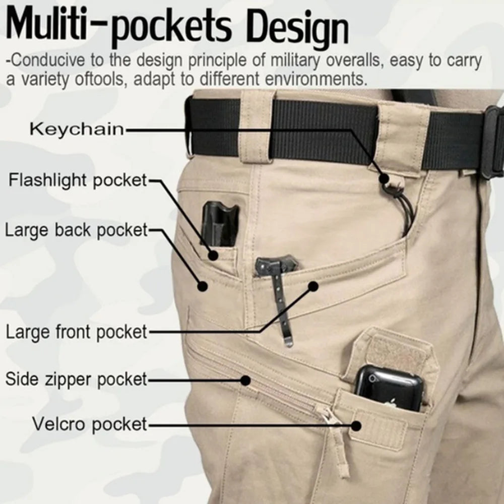 Men's Tactical Cargo Pants — Multi-Pocket Outdoor Style (Up to 6XL) — view 3 of men's clothing