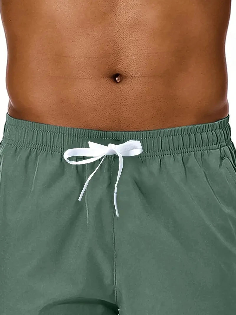Men's Summer Beach Shorts, Elastic Waist with Double Pockets — view 3 of shorts