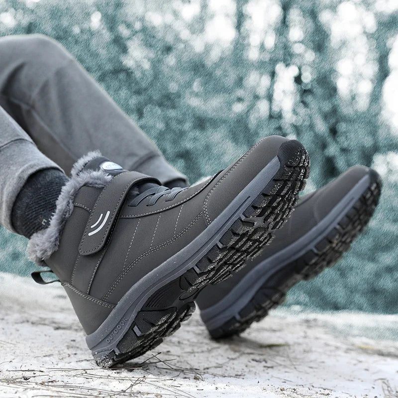 Women's Non-Slip Snow Boots — Platform Fur Combat Ankle Boots for Icy Sidewalks — view 4 of boots