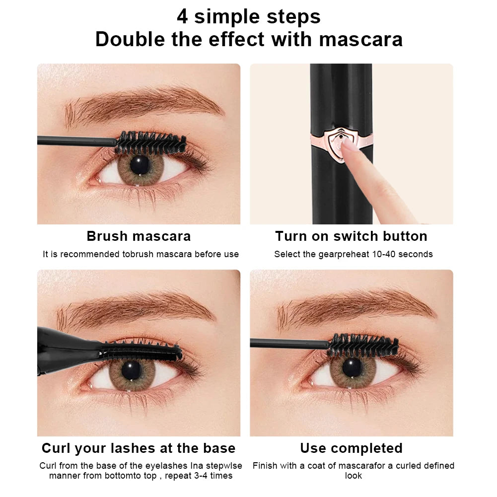 USB Rechargeable Heated Eyelash Curler – Quick Heat Natural Lift for Long-Lasting Curl — view 4 of beauty & personal care