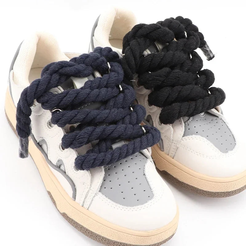 Round Cotton Shoelaces — Thick Colorful Sneaker Laces (1 Pair) — view 6 of shoe accessories