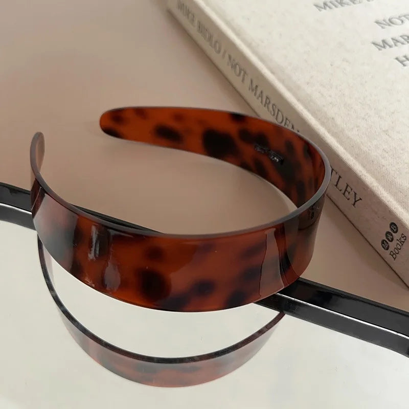 Fashion Acetate Headband  BLOND HAVANA Color Matching Hair Band Wide Headband Women Girls Hair Accessories — view 4 of product