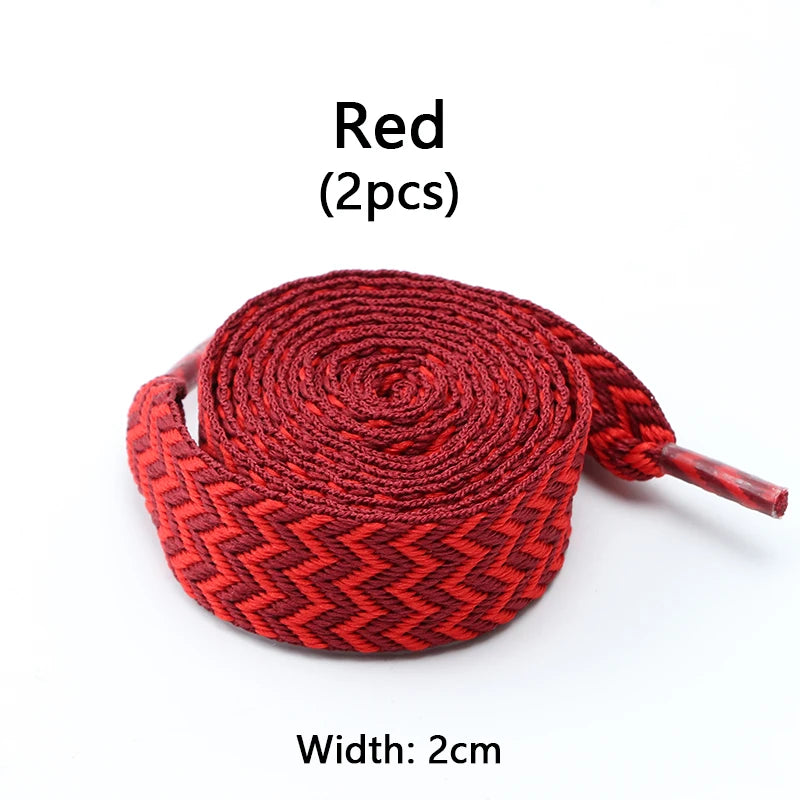Designer-Look Flat Shoelaces — Chevron Pattern Sneaker Laces — view 8 of shoe accessories
