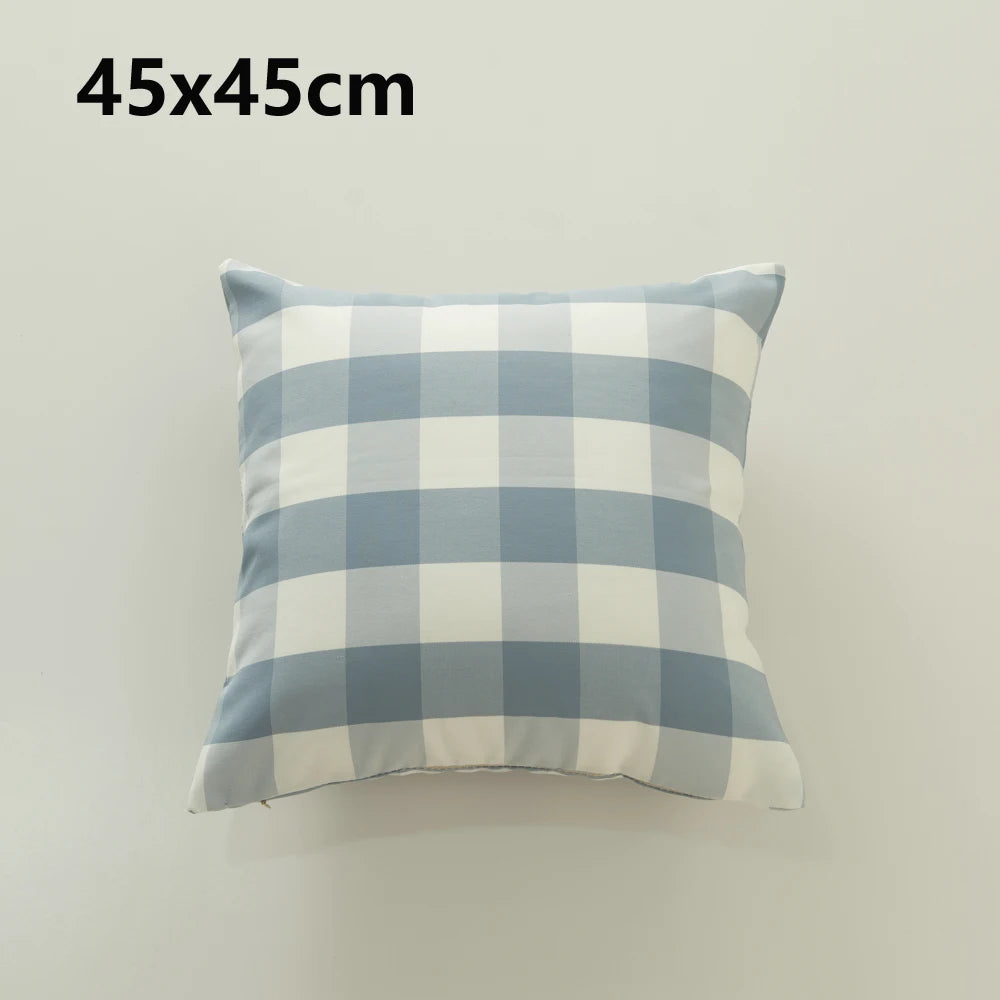 Plaid Sofa Cushion Cover &mdash; 30&times;50 &amp; 45&times;45 cm Multi-Color Stripe Pillowcase