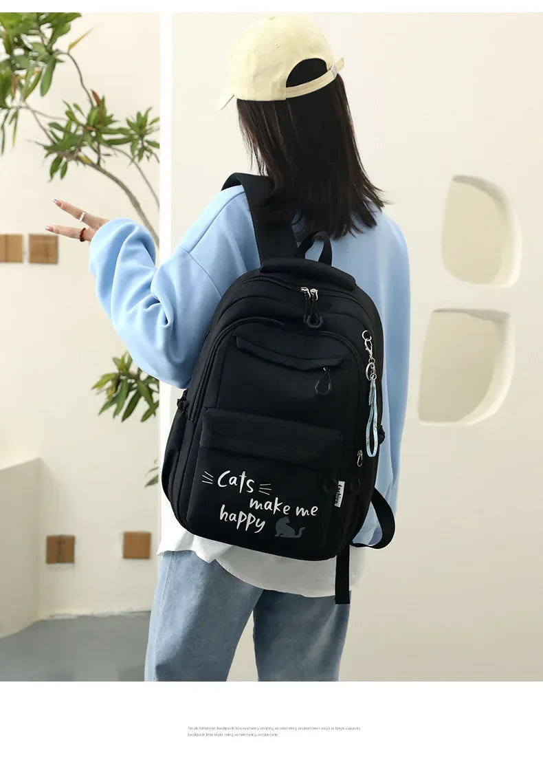 Girl School Bag Backpack Back Pack For Teenager Women Children Female Pink Schoolbag Primary High Bagpack Class Teens Child Kids