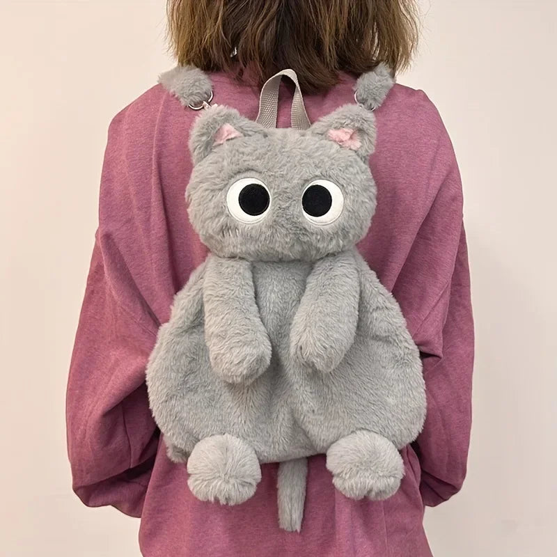 Black Cat Plush Kawaii Backpack - Kitten Doll Crossbody Bag for Kids & Tweens — view 6 of backpacks
