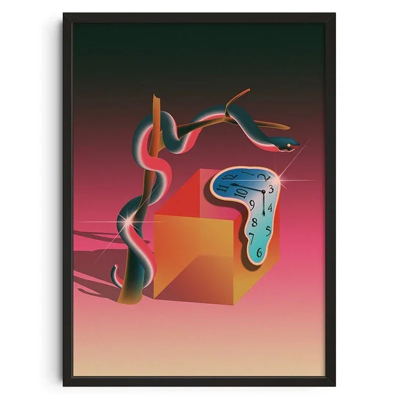 Retro Abstract Nourishing Soul Canvas Poster &mdash; Classic Wall Art for Living Room Decor — view 18 of wall art & prints
