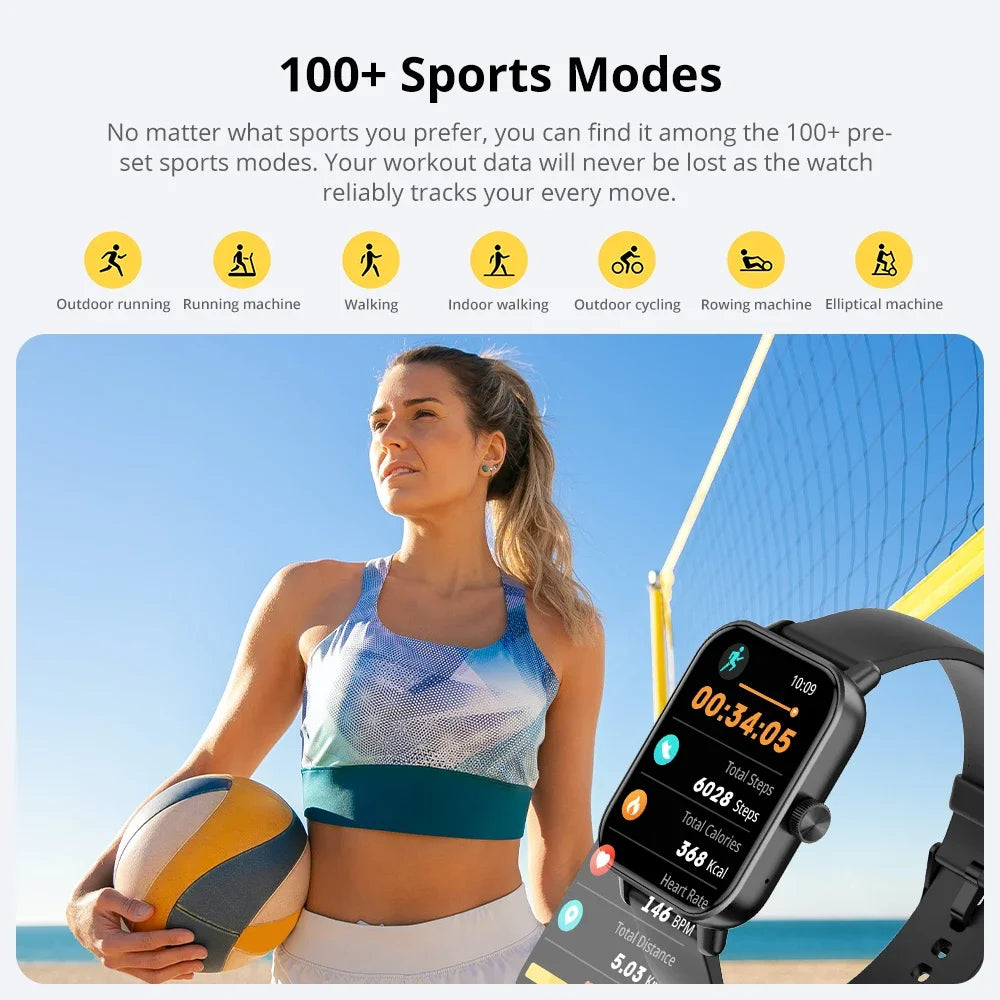 COLMI P81 Voice Calling Smart Watch — 1.9in Ultra Screen 100+ Sports Modes Smartwatch — view 5 of watches