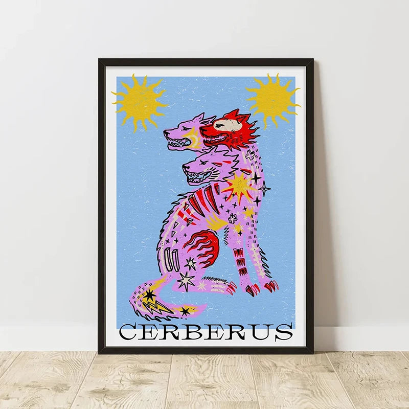 Classic Retro Abstract Art Canvas Poster &mdash; Frameless Print for Home &amp; Room Wall Decor