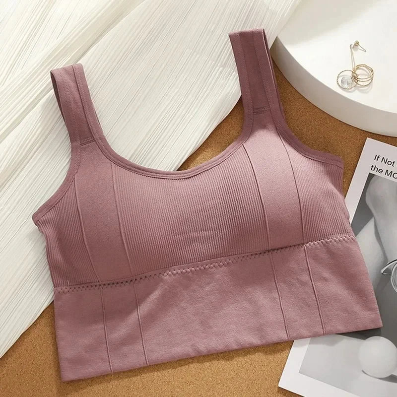 Breathable Seamless Sports Bra — Anti-Sweat Shockproof Yoga Workout Crop Top — view 13 of sports bras