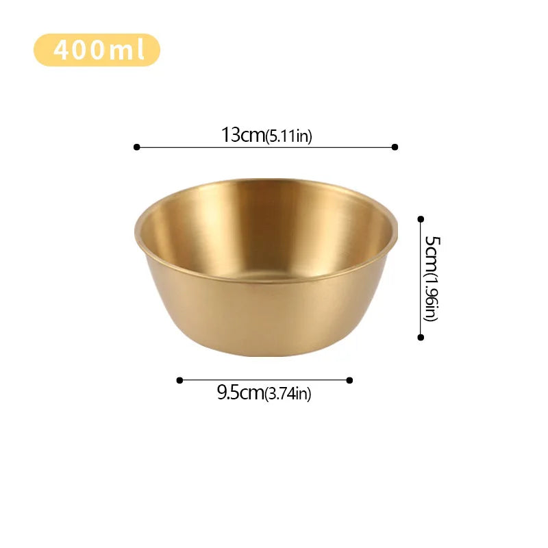 Korean Sauce Bowl with Handle — 304 Stainless Steel Rice, Wine & Seasoning Dish