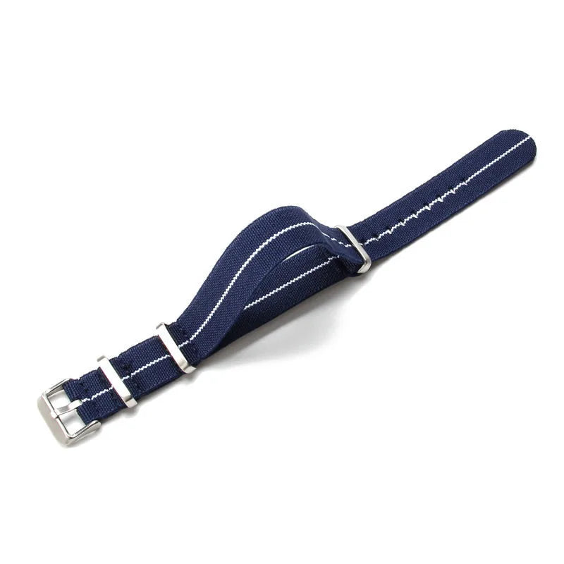 Elastic Woven NATO Watch Strap — 18mm 20mm 22mm Breathable Nylon Universal Wristband — view 11 of watch straps