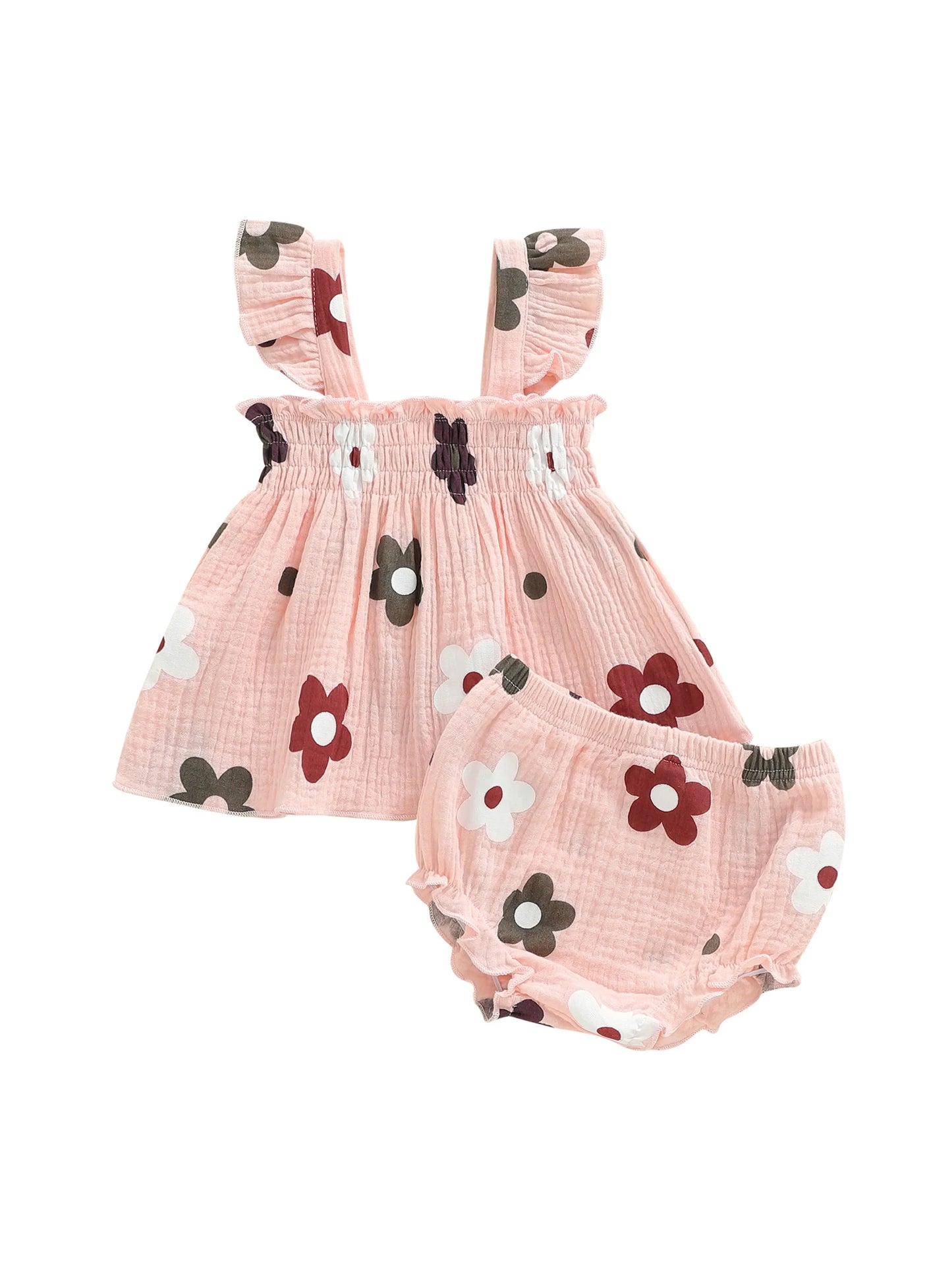 Toddler Girl Floral Ruffle Top & Shorts Set - Boutique-Style Summer Outfit — view 5 of toddler sets