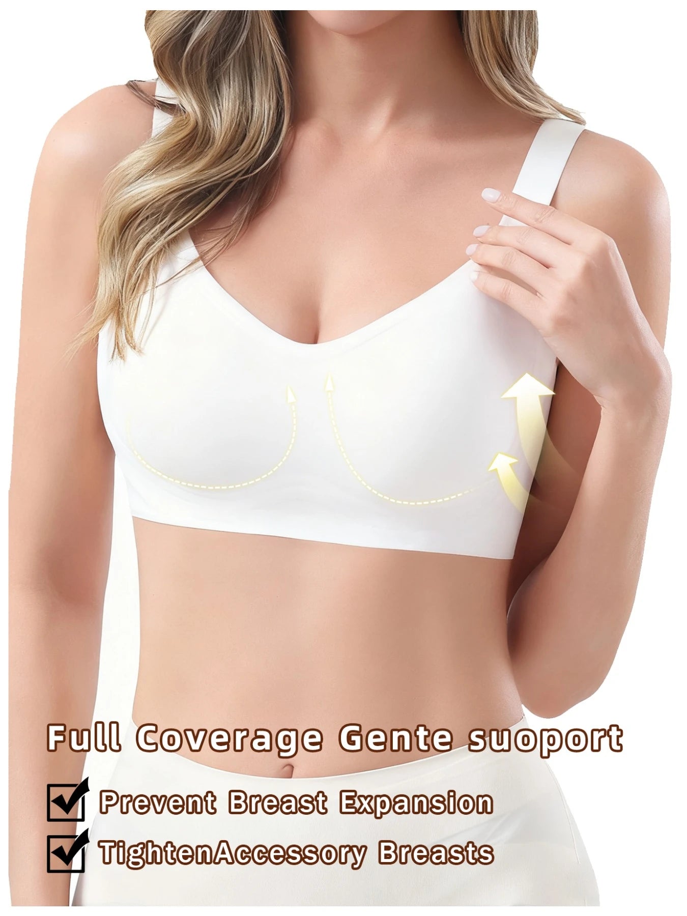 Seamless Wireless Push-Up Sports Bra &mdash; Soft Stretchy Everyday Bralette with Removable Padding — view 3 of sports bras