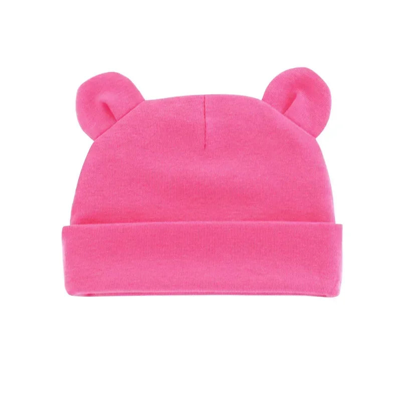 Newborn Ear-Shape Bonnet - Cotton Photography-Prop Hat for Babies 0-1Y