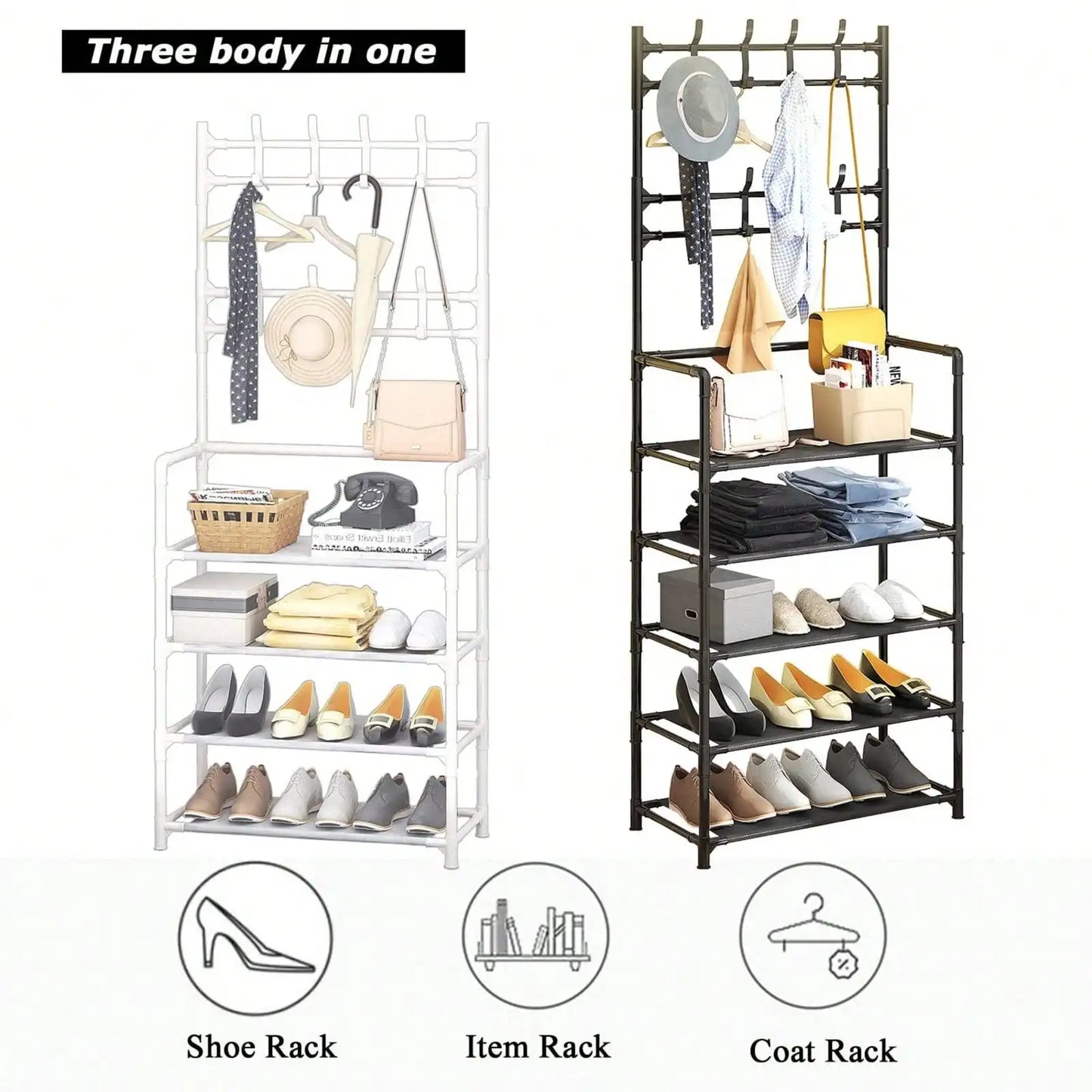 Multi-Functional Entryway Shoe Rack – Large Capacity Multi-Layer Organizer for Shoes & Bags — view 2 of shoes & footwear