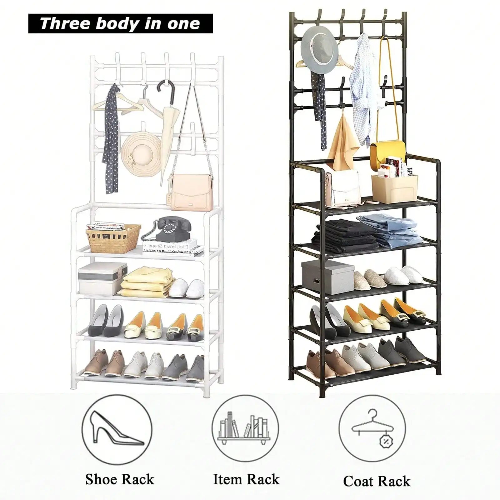 Multi-Functional Entryway Shoe Rack – Large Capacity Multi-Layer Organizer for Shoes & Bags — view 2 of shoes & footwear