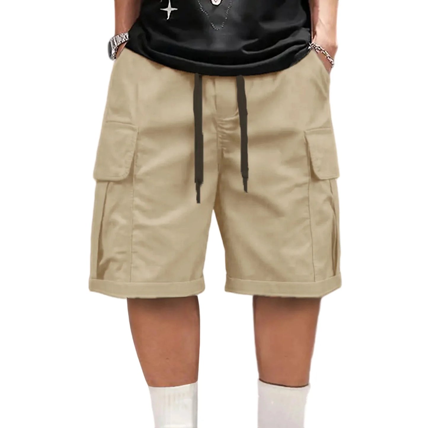 Men&rsquo;s Quick-Dry Cargo Shorts &mdash; Lightweight Elastic Waistband with Multiple Pockets — view 7 of shorts