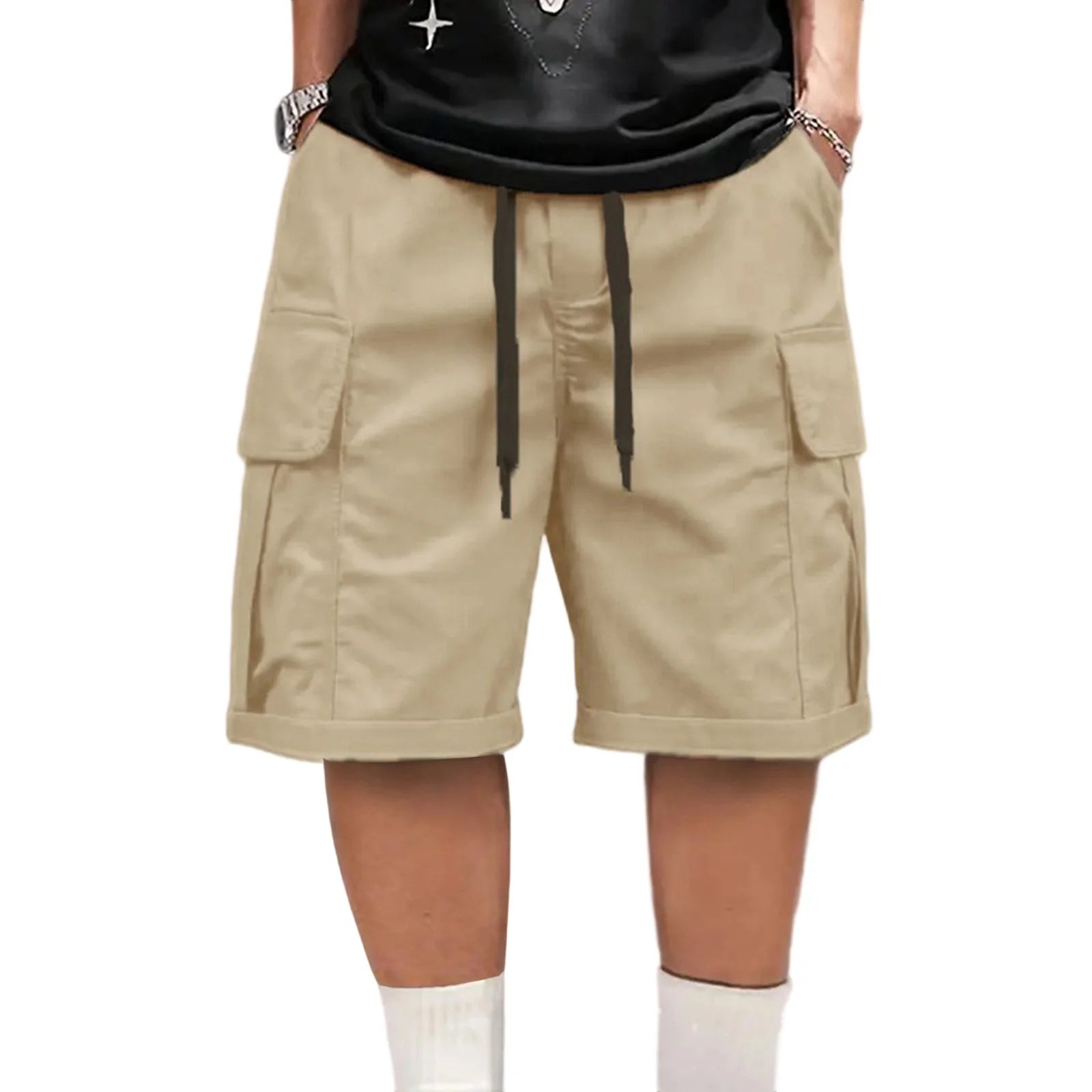 Men&rsquo;s Quick-Dry Cargo Shorts &mdash; Lightweight Elastic Waistband with Multiple Pockets — view 7 of shorts