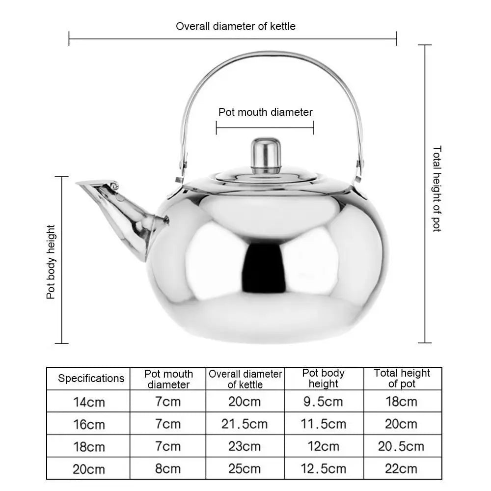 Stainless Steel Whistling Tea Kettle with Infuser Filter Stovetop Coffee Teapot Cool-Touch Handle — view 5 of cookware