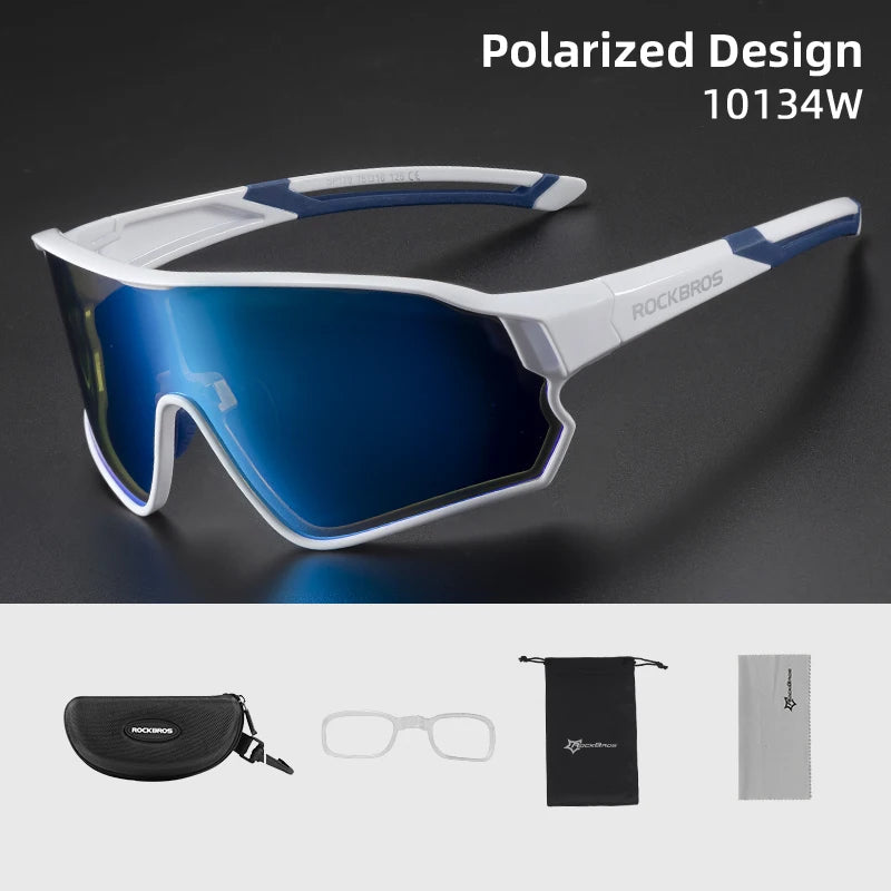 ROCKBROS Polarized Sport Sunglasses UV400 — Bicycle Hiking Camping Golf Cycling Eyewear Pro Grade — view 12 of sunglasses