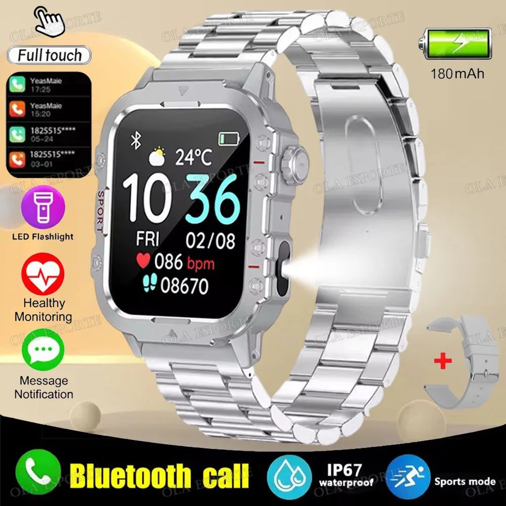 2025 Men's Military Smart Watch — IP67 3ATM Waterproof Outdoor Sports Smartwatch — view 8 of smart watches