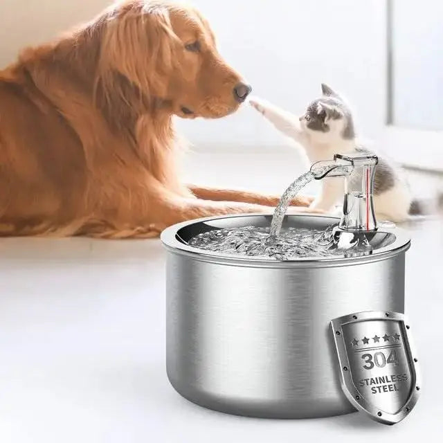 2L Stainless Steel Automatic Pet Water Fountain — view 2 of home & kitchen
