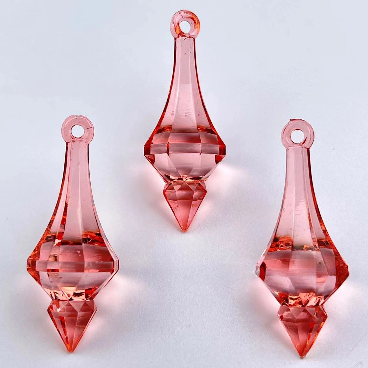 Home Decor Acrylic Pointed Drop Chandelier Beads — 20 Pcs Colorful DIY Pendants for Weddings & Parties — view 5 of home decor