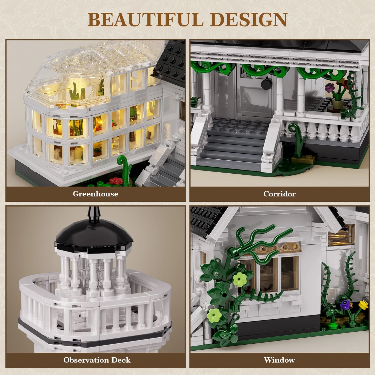 1877 Pcs Magic House Blocks Set Owens House Building Set Creator Architecture Model Home Office Decor Gift for Adults