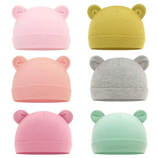 Newborn Ear-Shape Bonnet - Cotton Photography-Prop Hat for Babies 0-1Y — view 1 of baby hats