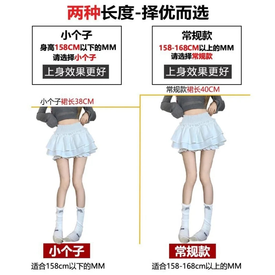 【HOT】Ballet bust skirt for women 2026 new spring and autumn high waist A-shaped skirt sweet hot girl cake plump short skirt — view 2 of product