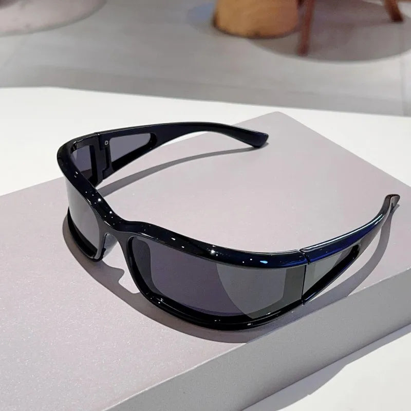 Y2K Wrap Sunglasses 2025 — Sports Round Cycling Shades Anti-UV Windproof Trendy Gen-Z Eyewear — view 9 of sunglasses
