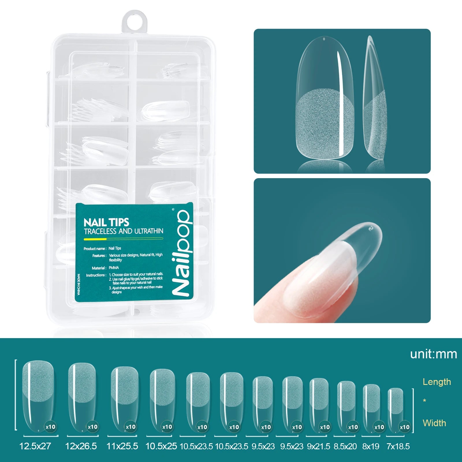 120PCS Soft Gel Nail Tips – Full-Cover Oval & Square DIY Extensions