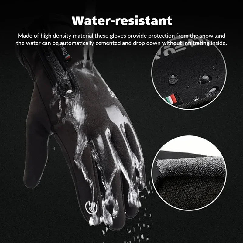 Winter Gloves Waterproof Thermal Touchscreen — Windproof Cold Weather Running Hiking Ski Gloves — view 3 of gloves