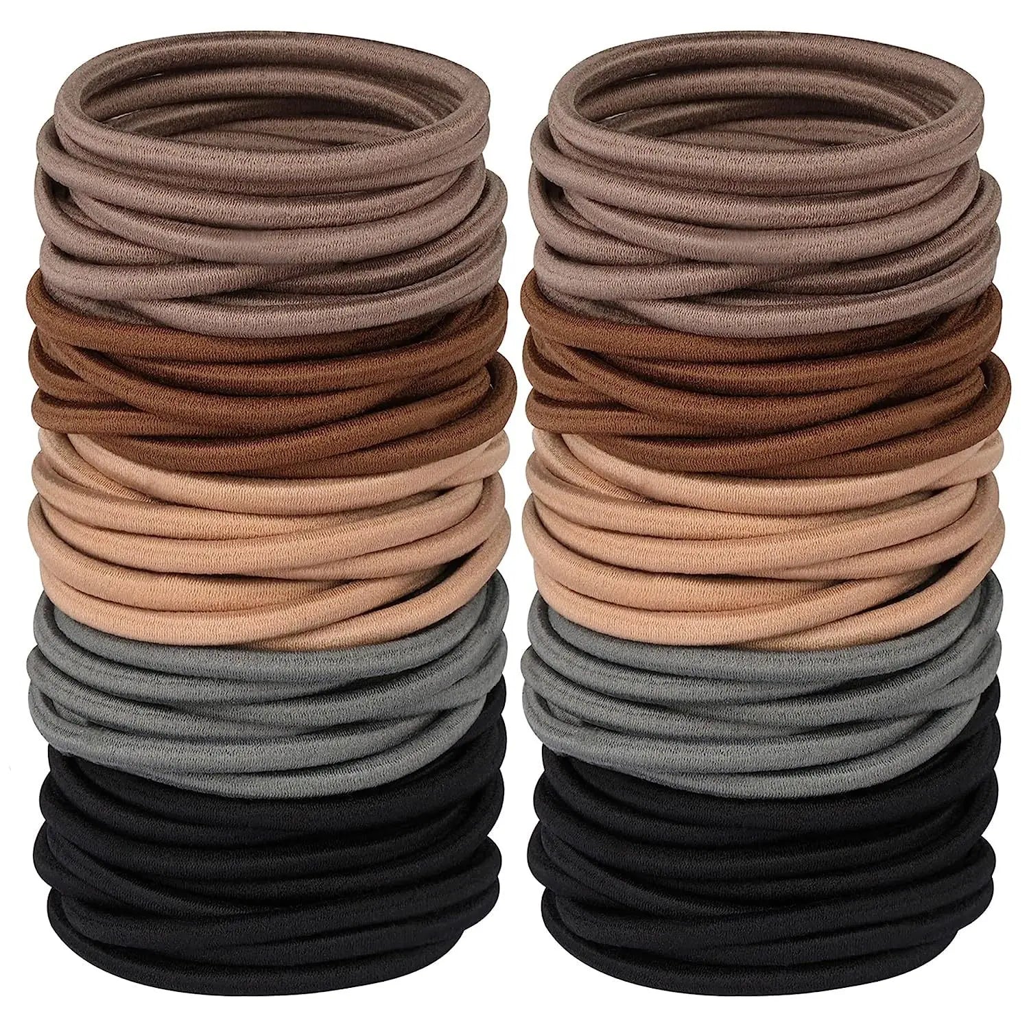 50pcs Black Elastic Hair Band Leagues Ties Colets Scrunchies Springs Gum Accessory For Girl Women No Damage Pigtails Holder Set — view 11 of product
