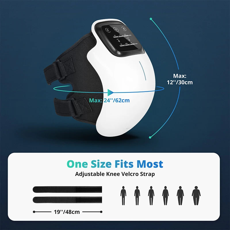 Medcursor Wireless Heated Knee Massager — Hot Compress & Vibration — view 5 of recovery & massage