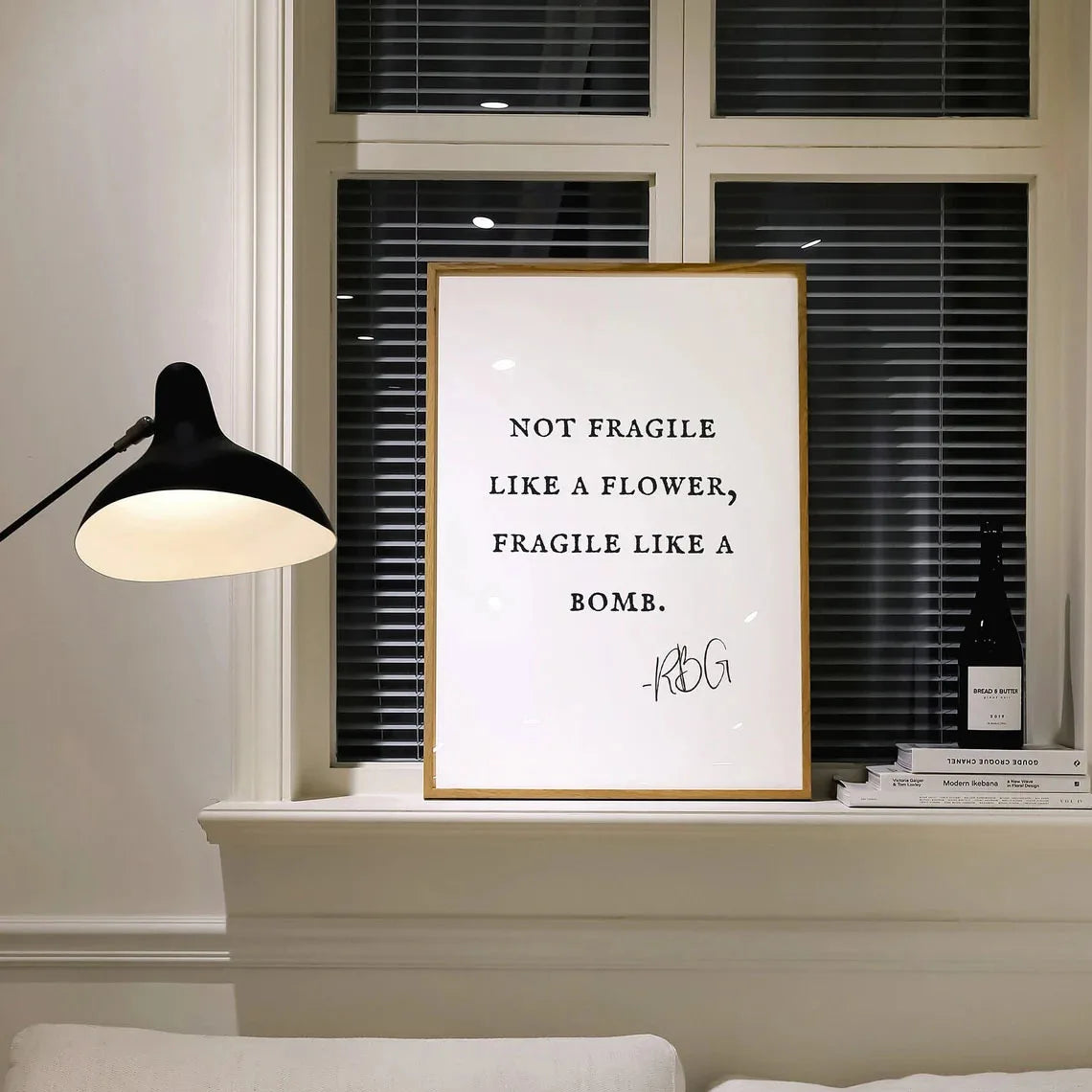 Colorful Text Typography Canvas Poster — Chic Pink & White Vintage Room Decor — view 10 of wall art & prints