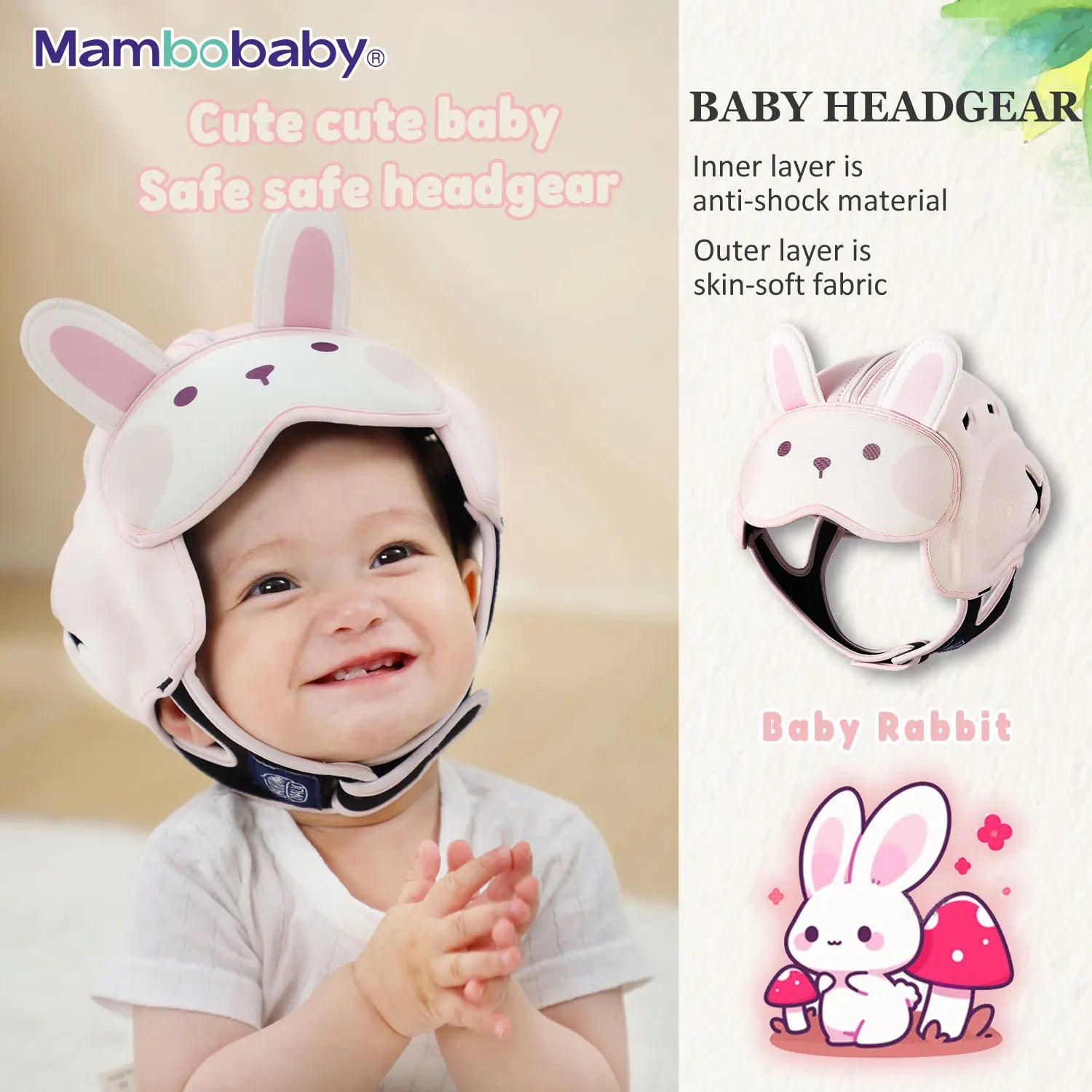 Premium Anti-Shock Baby Helmet - Soft Toddler Head Protector for Crawling & Walking — view 10 of baby safety helmets