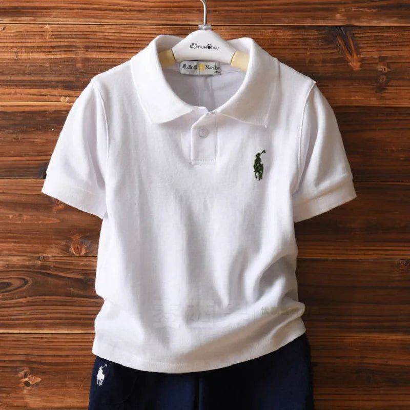 Boy's Short-Sleeved T-shirt Children's Medium and Large Kids Summer Clothing Girls' T-shirt 2022 New Baby Shirt