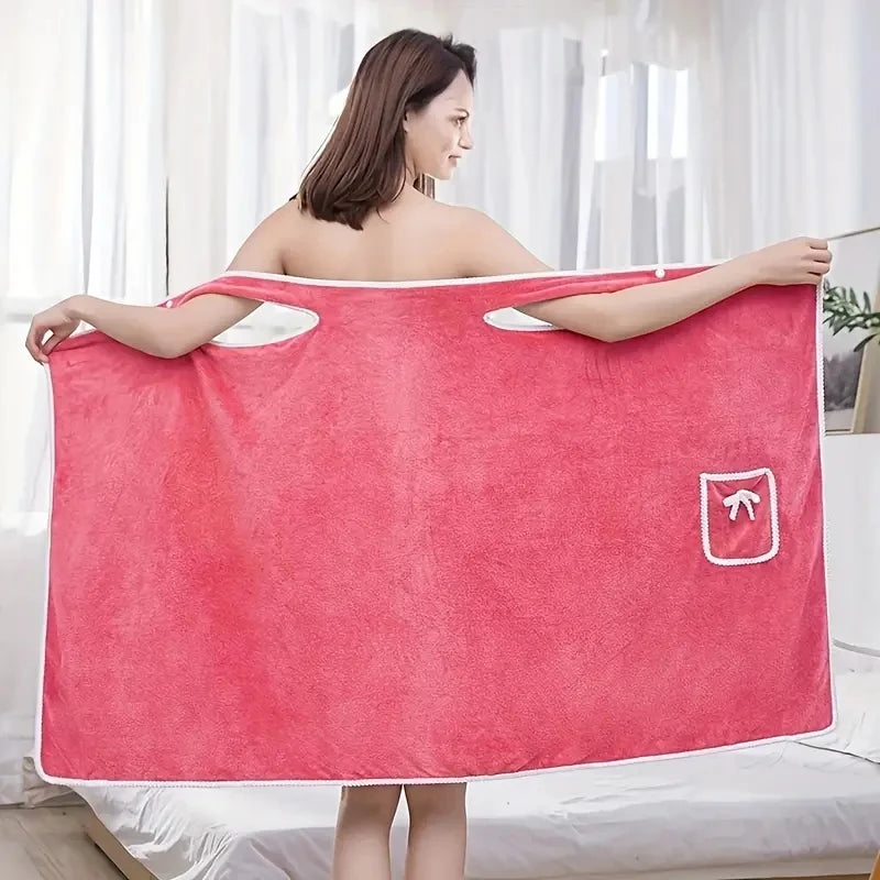 Bath Towels Wearable Beach Wrap — Womens Fast-Drying Spa Bathrobe for Shower, Bath & Gym — view 8 of bath & towels