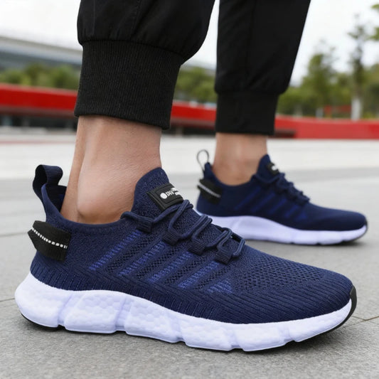 Men's Soft-Sole Running Sneakers — Lightweight Mesh Breathable Casual Trainers — view 1 of sneakers