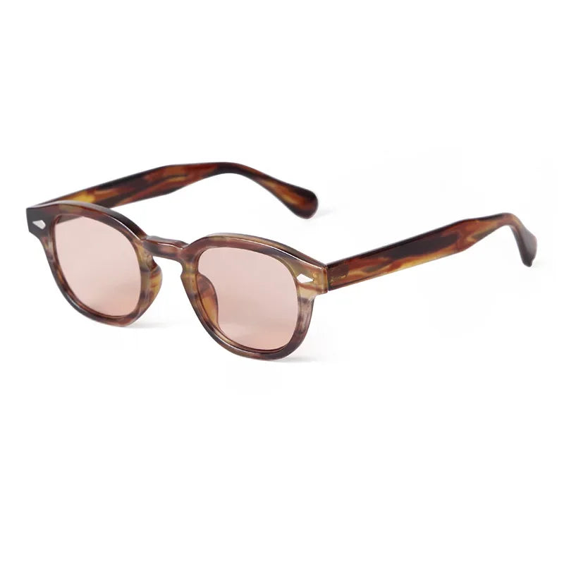 Vintage Round Shell Sunglasses for Women, Retro Rivet, UV400